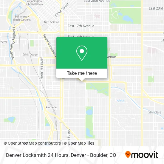 Denver Locksmith 24 Hours map