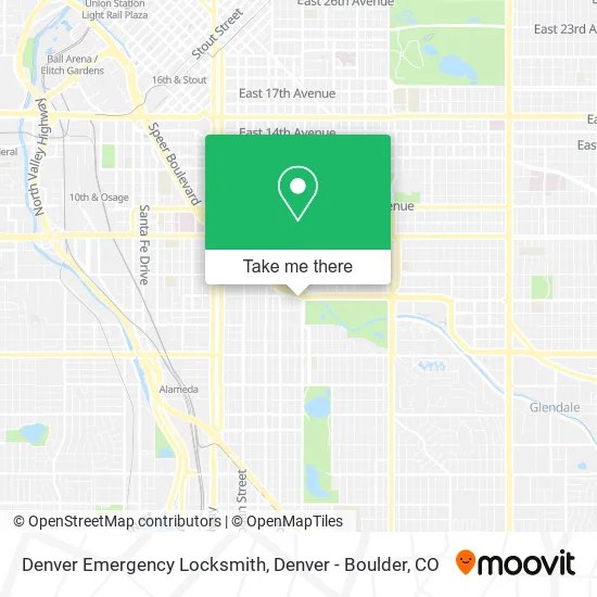 Denver Emergency Locksmith map