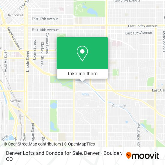 Mapa de Denver Lofts and Condos for Sale