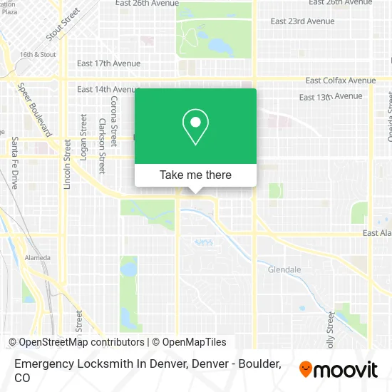 Emergency Locksmith In Denver map