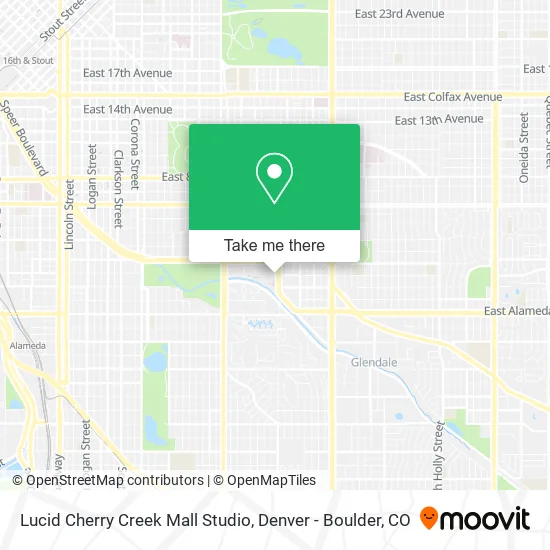 Mapa de Lucid Cherry Creek Mall Studio