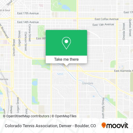 Colorado Tennis Association map