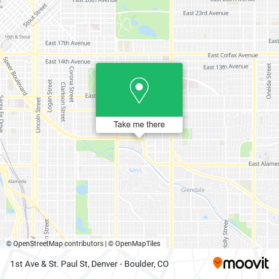 1st Ave & St. Paul St map