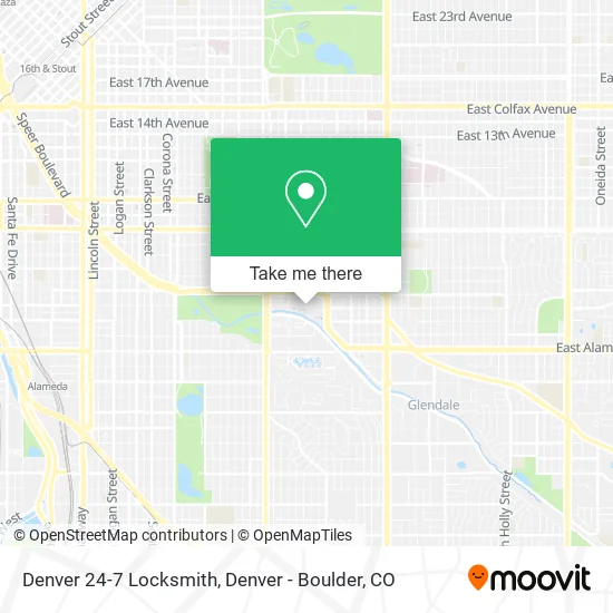 Denver 24-7 Locksmith map