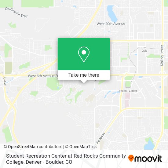 Student Recreation Center at Red Rocks Community College map