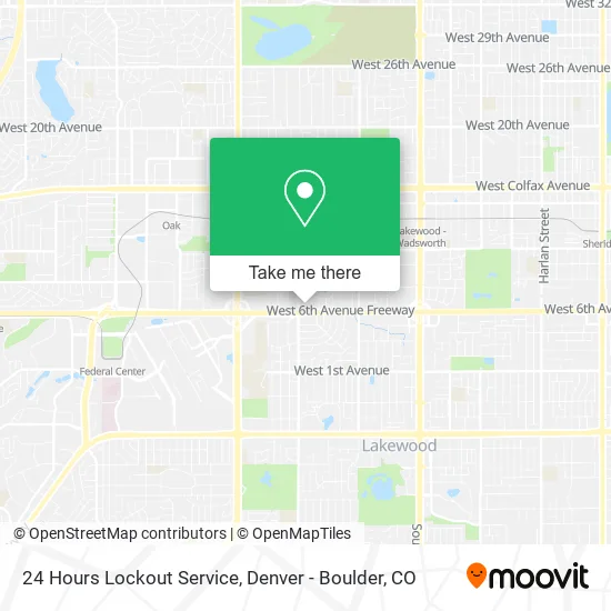 24 Hours Lockout Service map