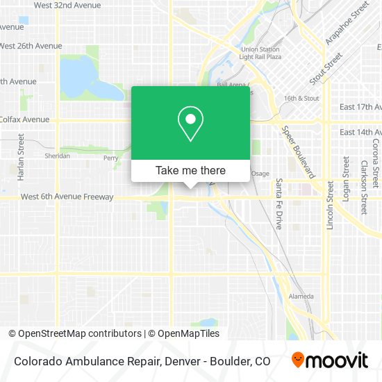 Colorado Ambulance Repair map