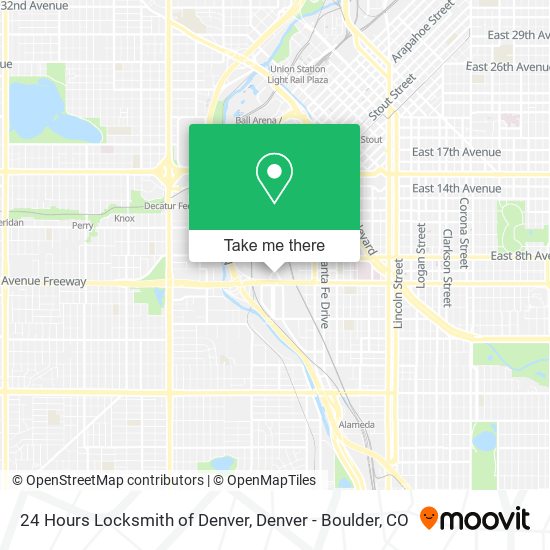 Mapa de 24 Hours Locksmith of Denver