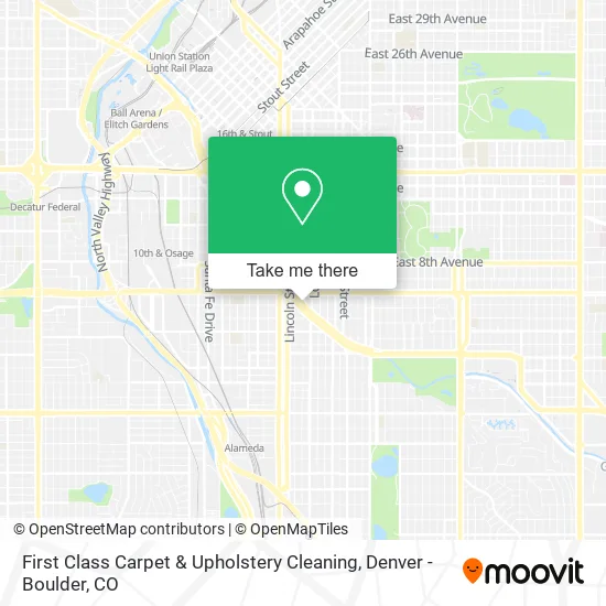 First Class Carpet & Upholstery Cleaning map