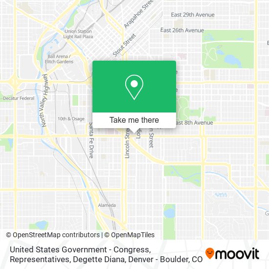 Mapa de United States Government - Congress, Representatives, Degette Diana