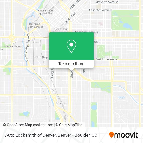 Mapa de Auto Locksmith of Denver