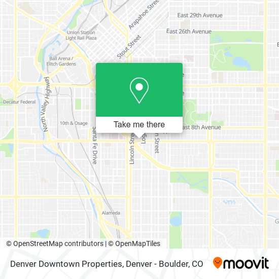 Mapa de Denver Downtown Properties