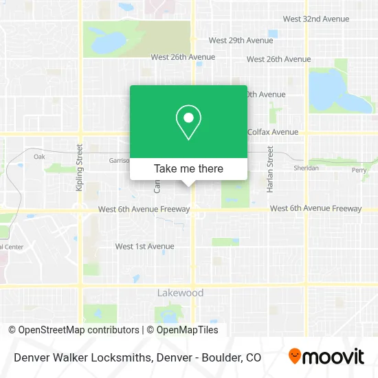 Denver Walker Locksmiths map