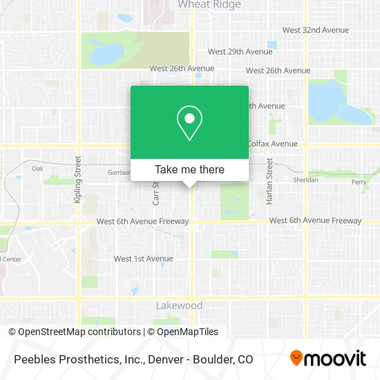 Peebles Prosthetics, Inc. map