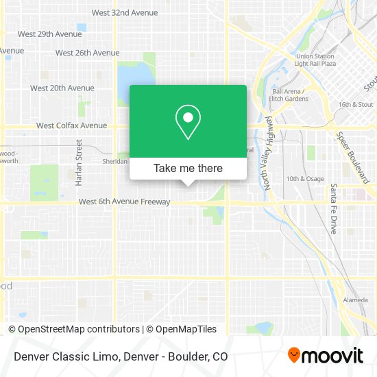 Mapa de Denver Classic Limo