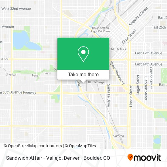 Sandwich Affair - Vallejo map