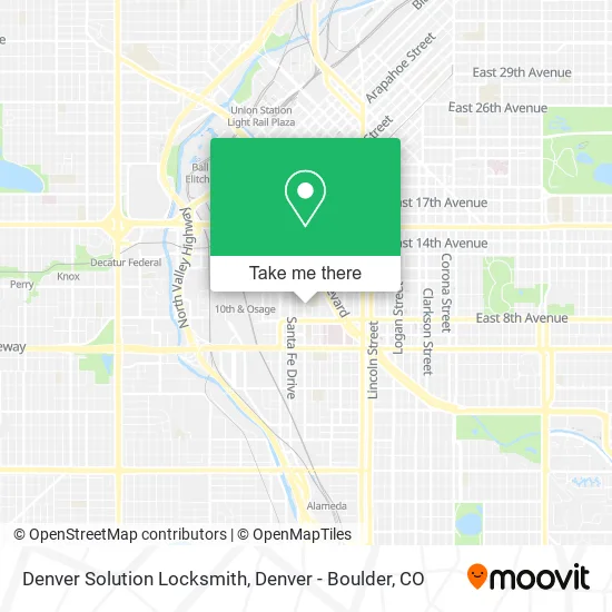 Denver Solution Locksmith map