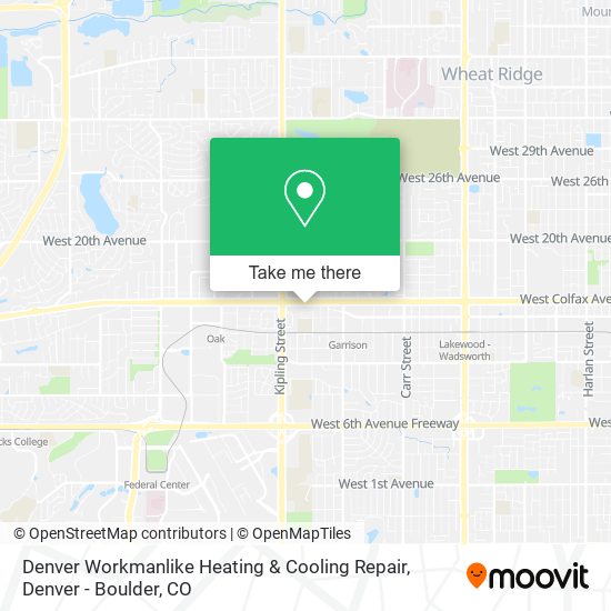 Mapa de Denver Workmanlike Heating & Cooling Repair