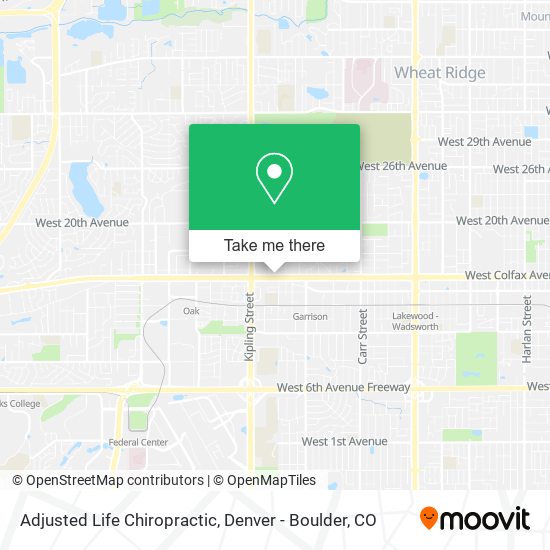 Adjusted Life Chiropractic map