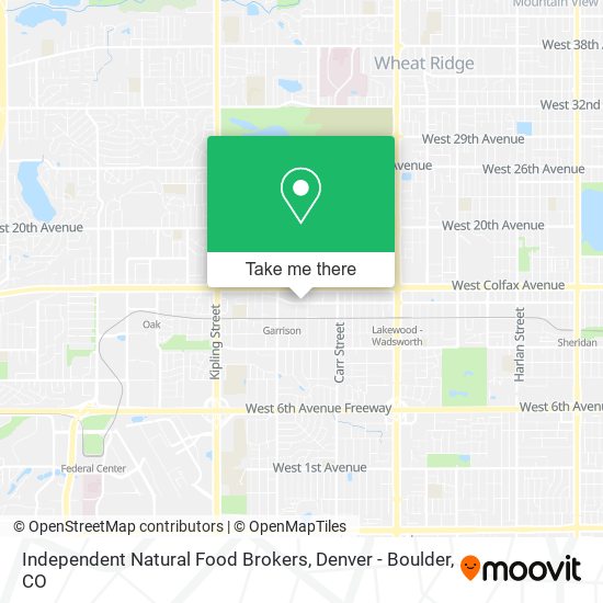Independent Natural Food Brokers map
