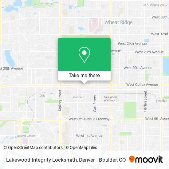 Lakewood Integrity Locksmith map