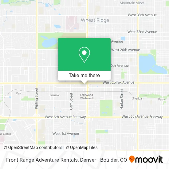 Front Range Adventure Rentals map
