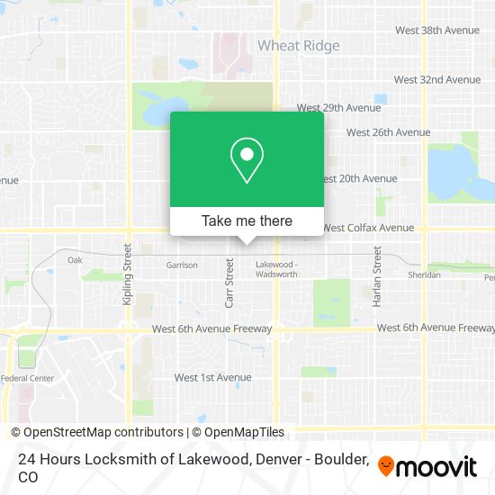 24 Hours Locksmith of Lakewood map