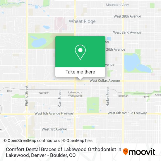 Comfort Dental Braces of Lakewood Orthodontist in Lakewood map