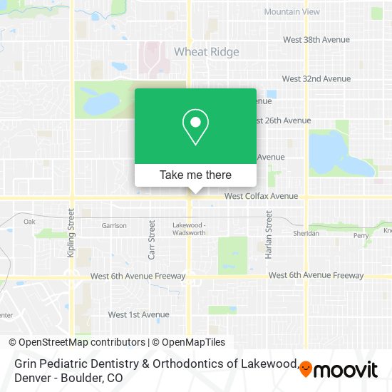 Mapa de Grin Pediatric Dentistry & Orthodontics of Lakewood