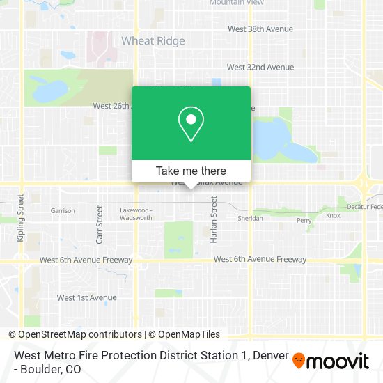 West Metro Fire Protection District Station 1 map