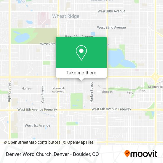 Denver Word Church map