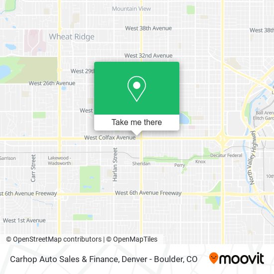 Carhop Auto Sales & Finance map