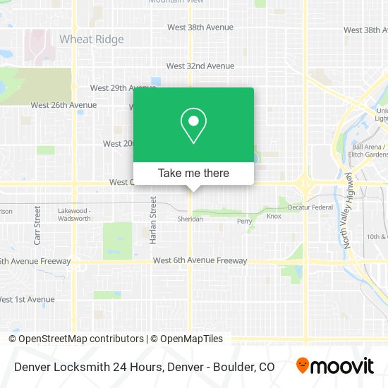 Mapa de Denver Locksmith 24 Hours