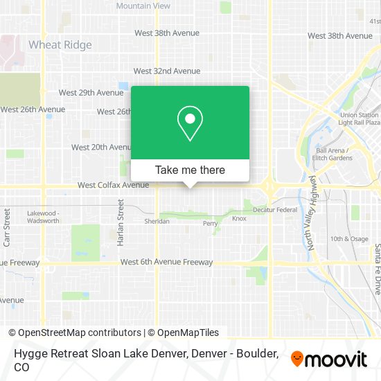Hygge Retreat Sloan Lake Denver map