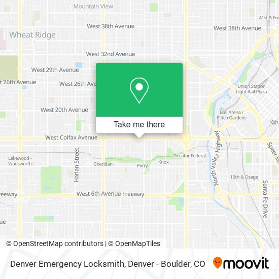 Mapa de Denver Emergency Locksmith