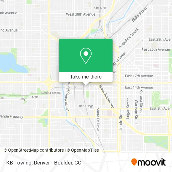 KB Towing map