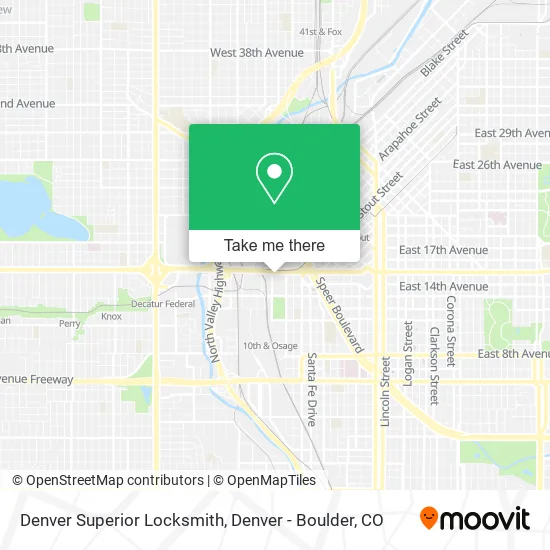 Denver Superior Locksmith map