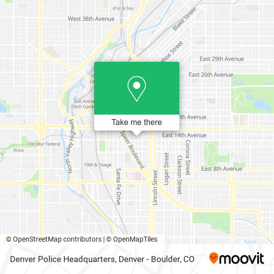 Denver Police Headquarters map