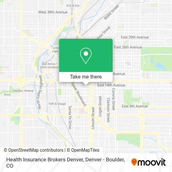 Health Insurance Brokers Denver map