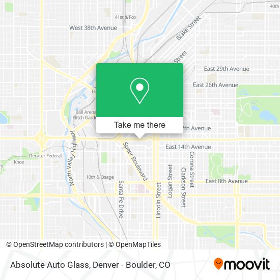 Mapa de Absolute Auto Glass