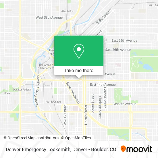 Denver Emergency Locksmith map