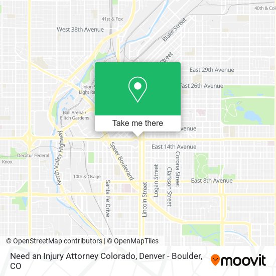 Need an Injury Attorney Colorado map