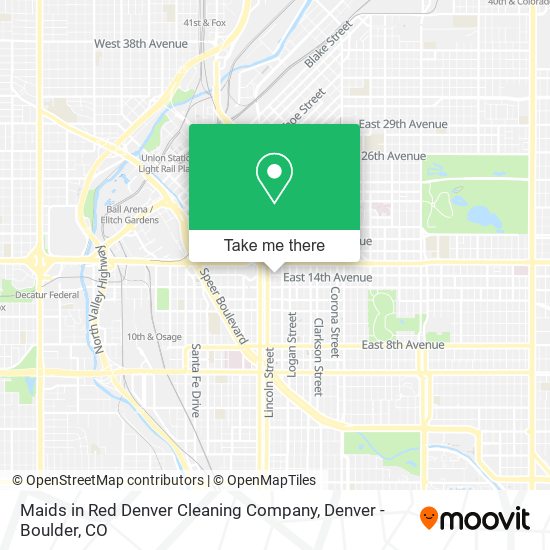 Maids in Red Denver Cleaning Company map