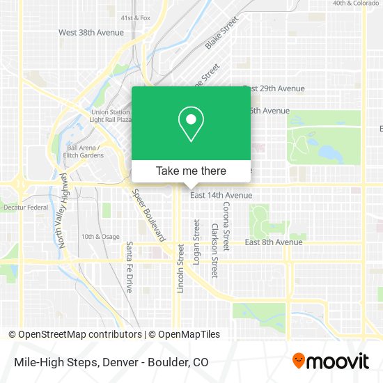 Mile-High Steps map