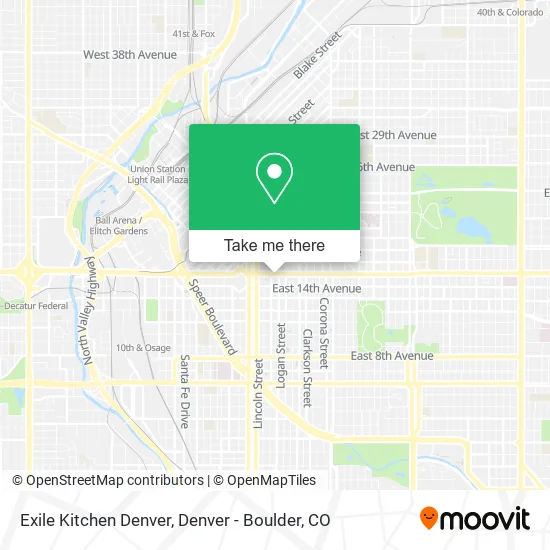 Exile Kitchen Denver map