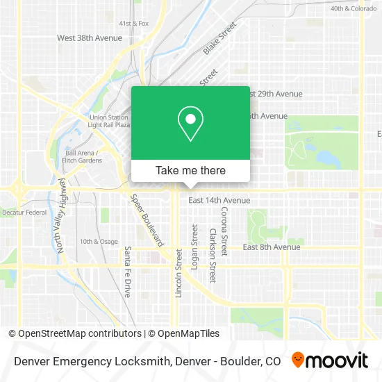 Denver Emergency Locksmith map