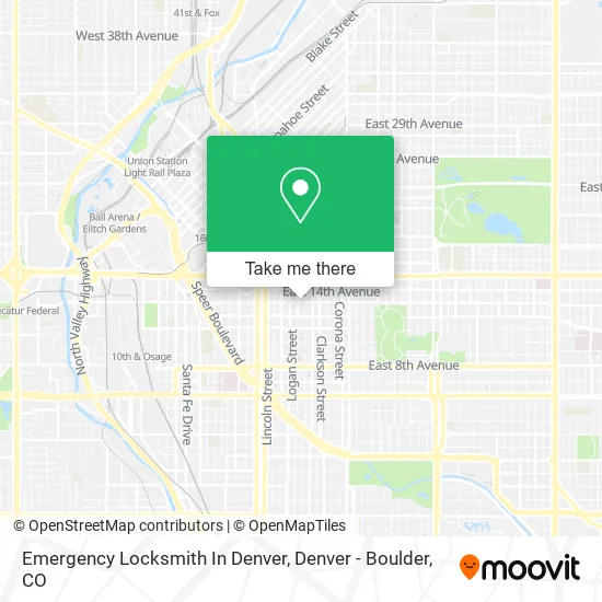 Emergency Locksmith In Denver map