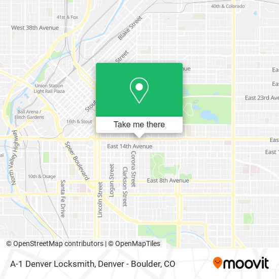 A-1 Denver Locksmith map
