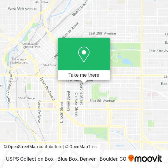 USPS Collection Box - Blue Box map