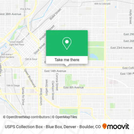 USPS Collection Box - Blue Box map